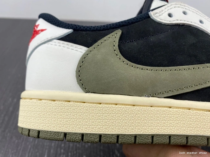 Cheap LUCY Travis DZ4137-106 1 Low Jordan x OG Air WMNS Olive Scott 0709